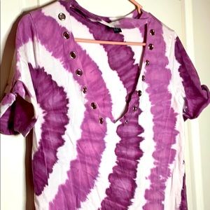 Tie dye mid thigh T-shirt dress